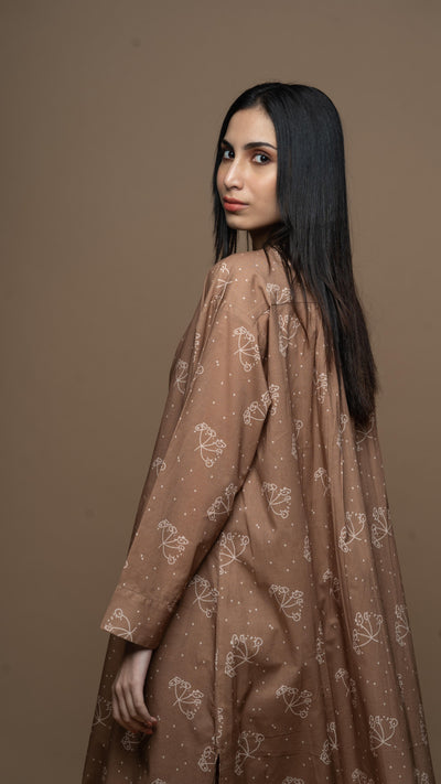 Brown Muse Co-ord Kurta Set in Aroma Everywhere Pattern