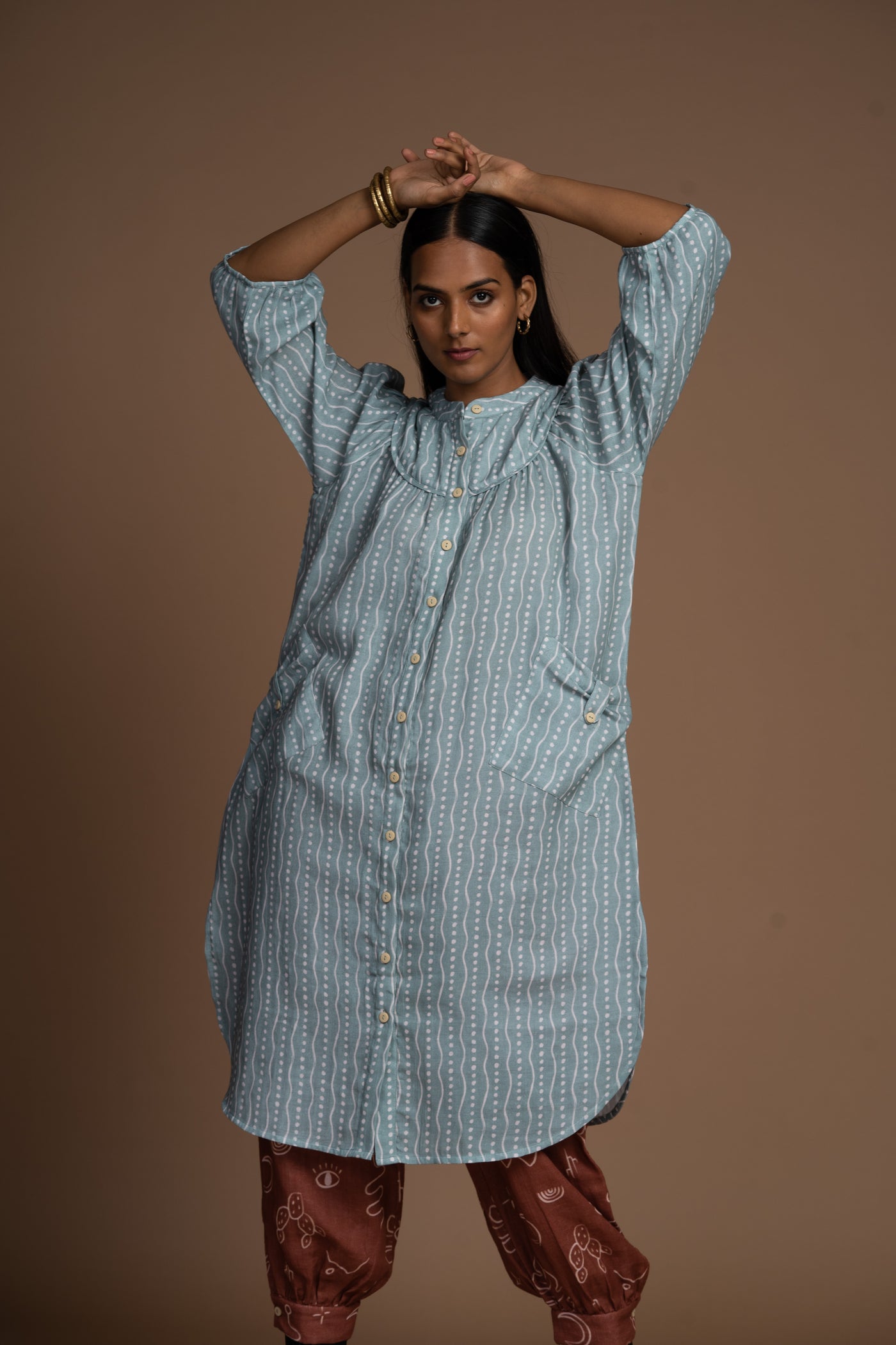 Sage Nova Kurta in Road to Paradise Pattern