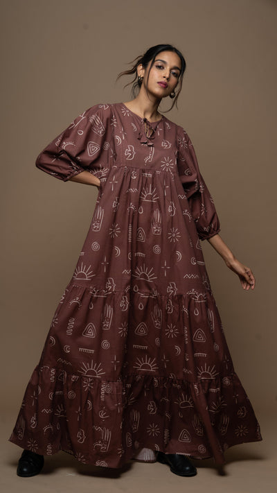 Timeless Charm Long Maxi Dress in A Better Tomorrow Pattern