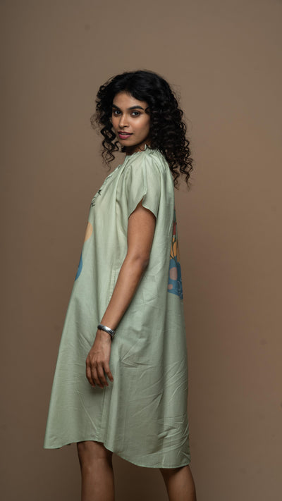 Soft Mint Radiant Beauty Shirt Dress