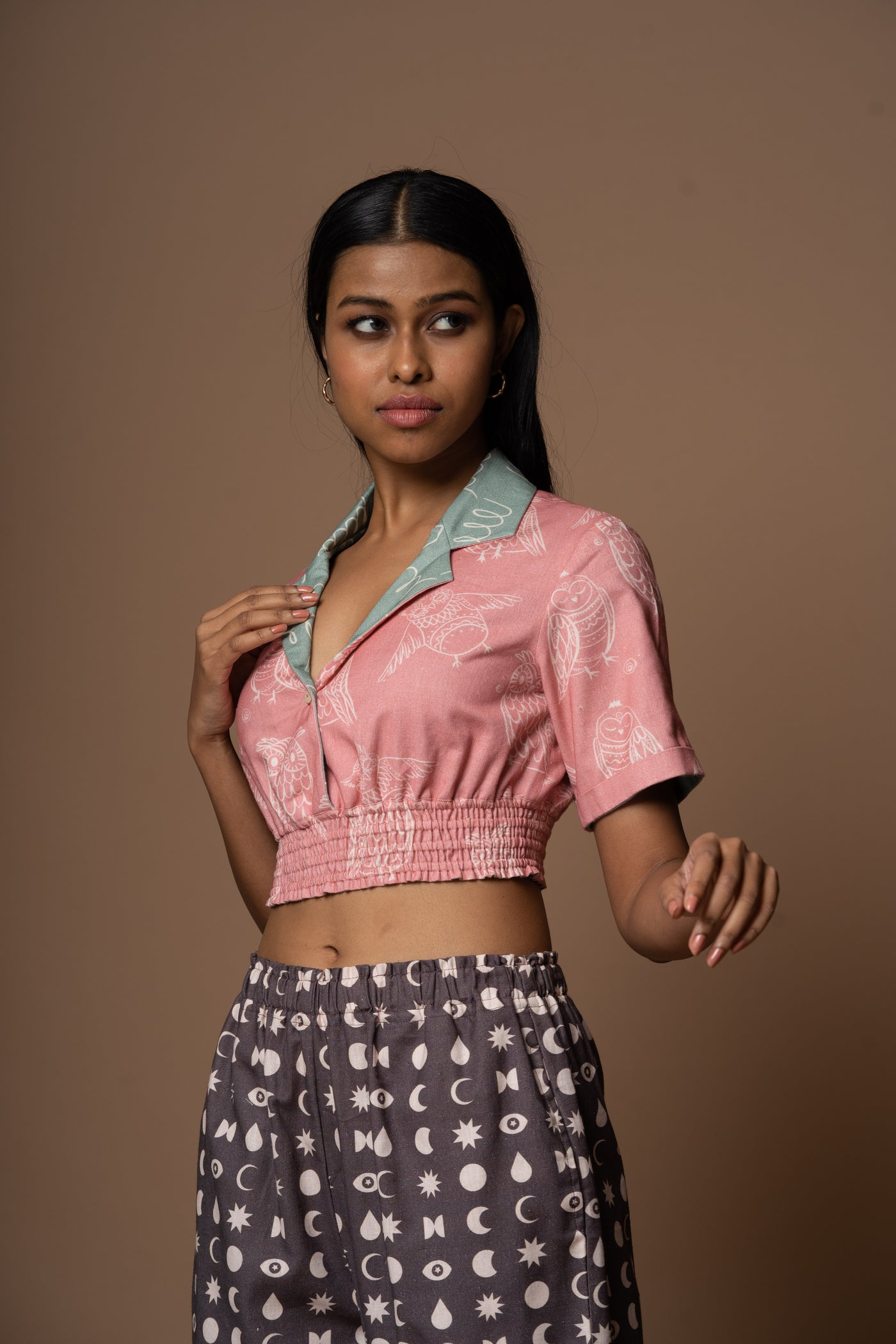Pink Reversible Happy Collar Bralette