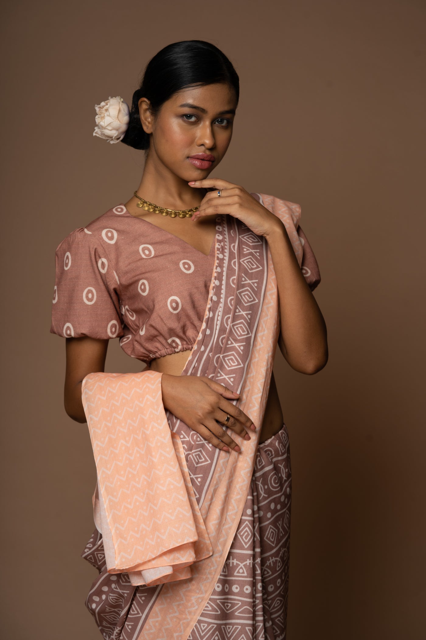 Earthy Echoes Cotton Sari