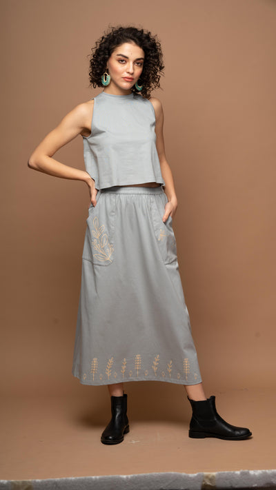 Morning Mist - Soft Gray-Blue Co-ord