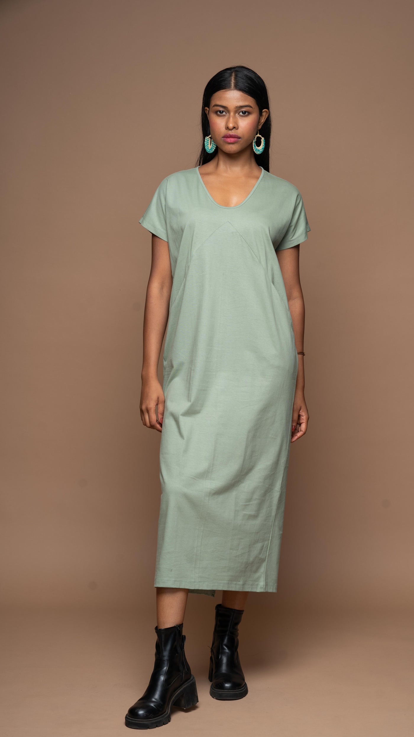 Effortless Pocket Dress - Sage Green