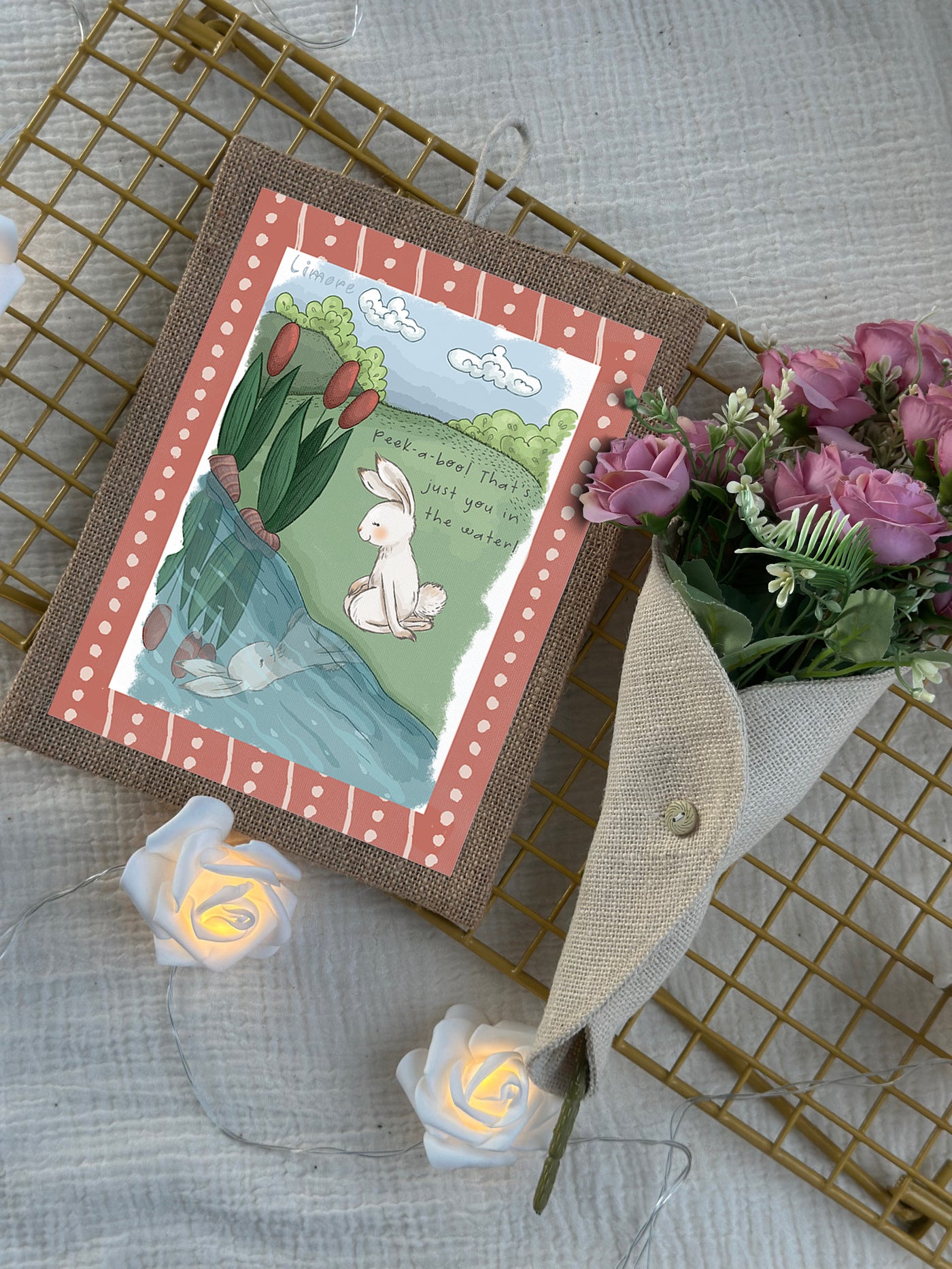 Bunny’s Reflection Play Wall Art