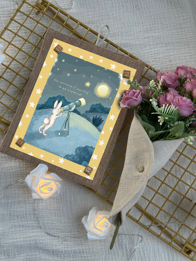 Little Astronomer Bunny Wall Art