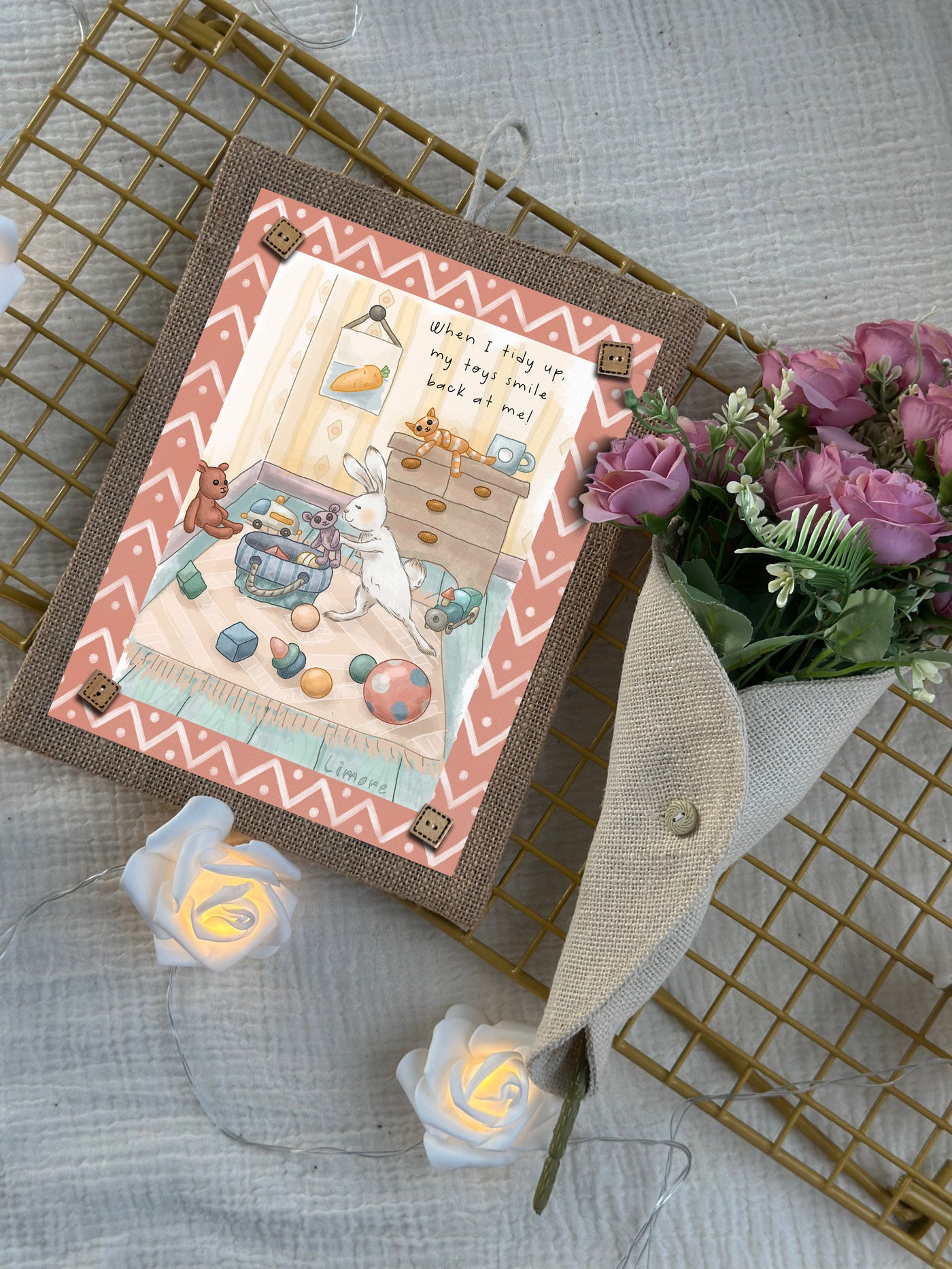Bunny’s Clean-Up Time Wall Art