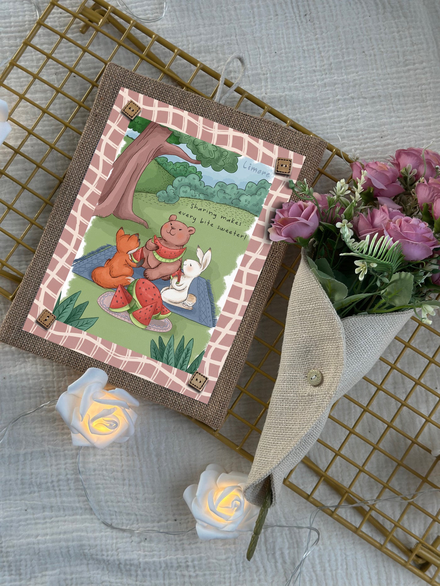 Bunny’s Sharing Moments Wall Art