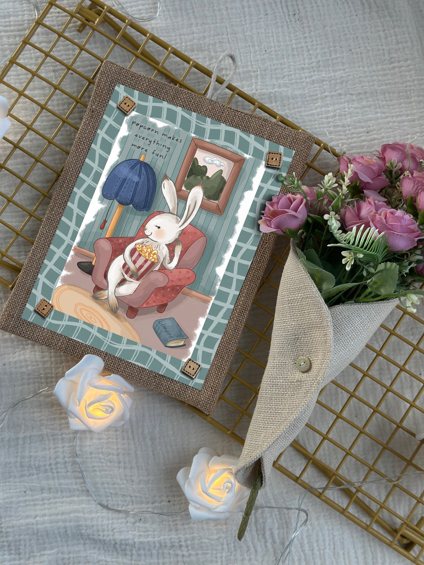 Bunny’s Popcorn Fun Wall Art