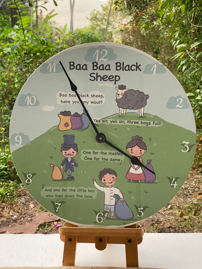 Baa Baa Black Sheep Clock