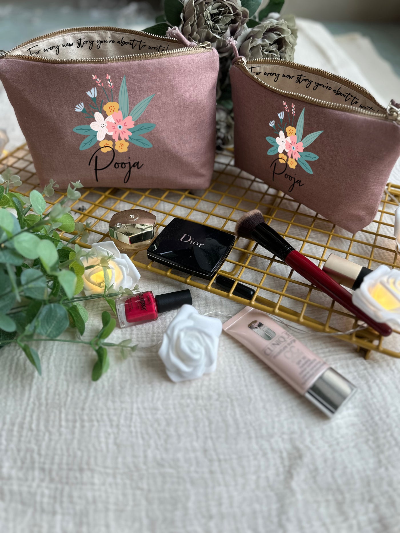 Bloom & Whisper Cosmetic Pouch