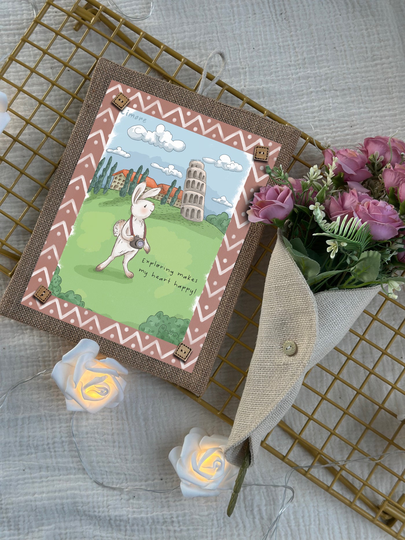 Bunny Around the World Wall Art
