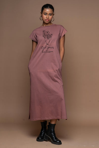 Give yourself time to Bloom - Tshirt Dress