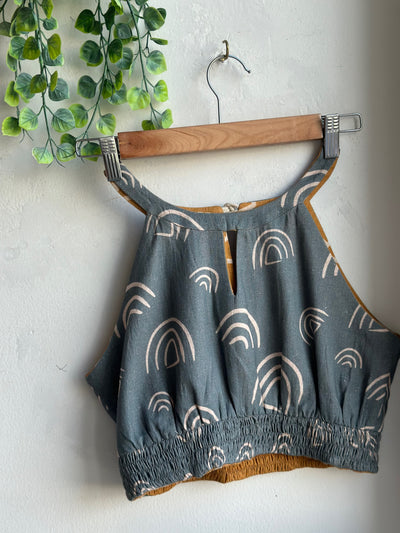 Gray Reversible Halter Bliss Bralette