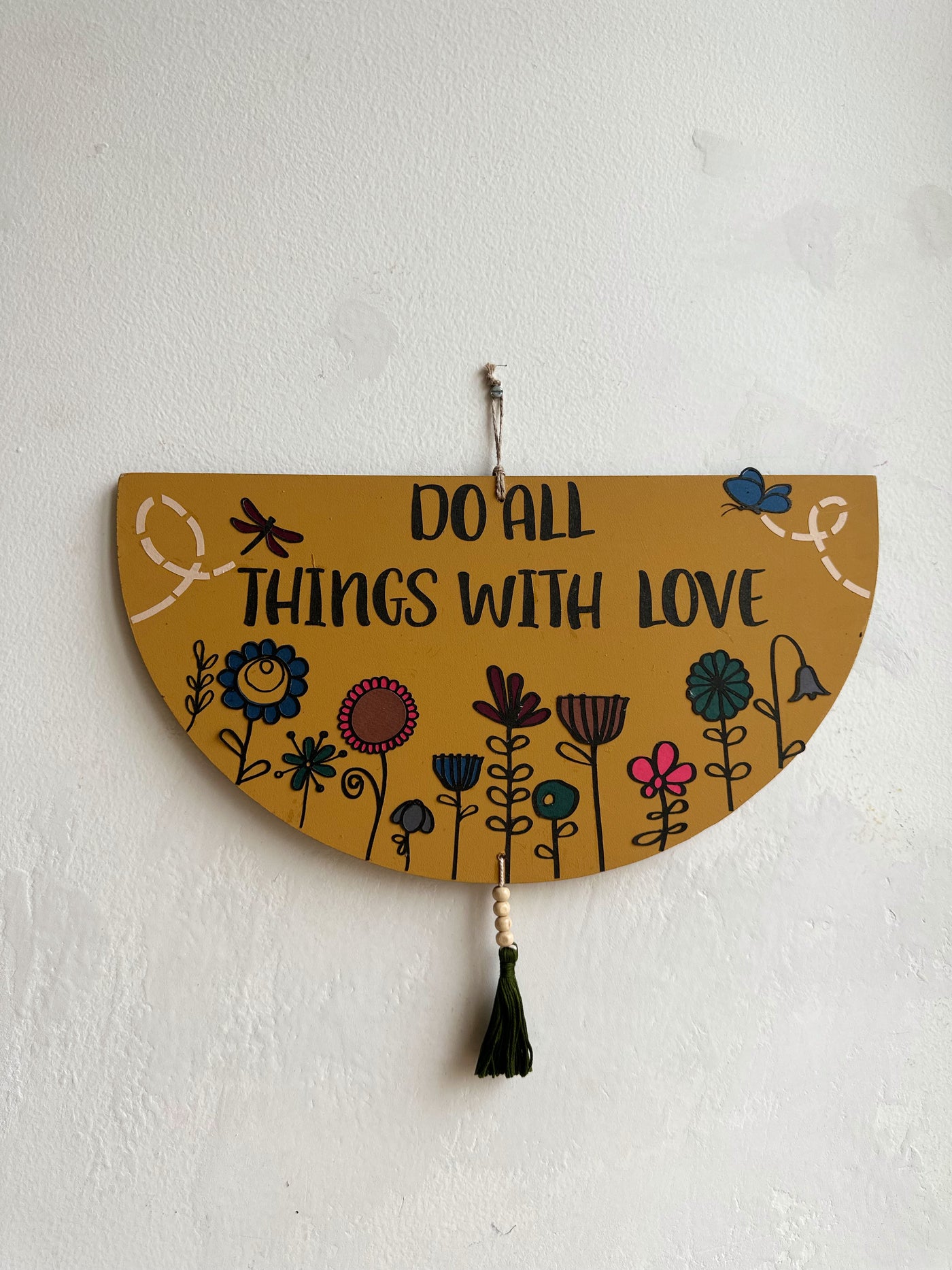 Do all things with love - Enchanted Semi-Circle Wall Art