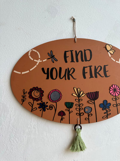 Find your fire - Enchanted Oval Wall Art