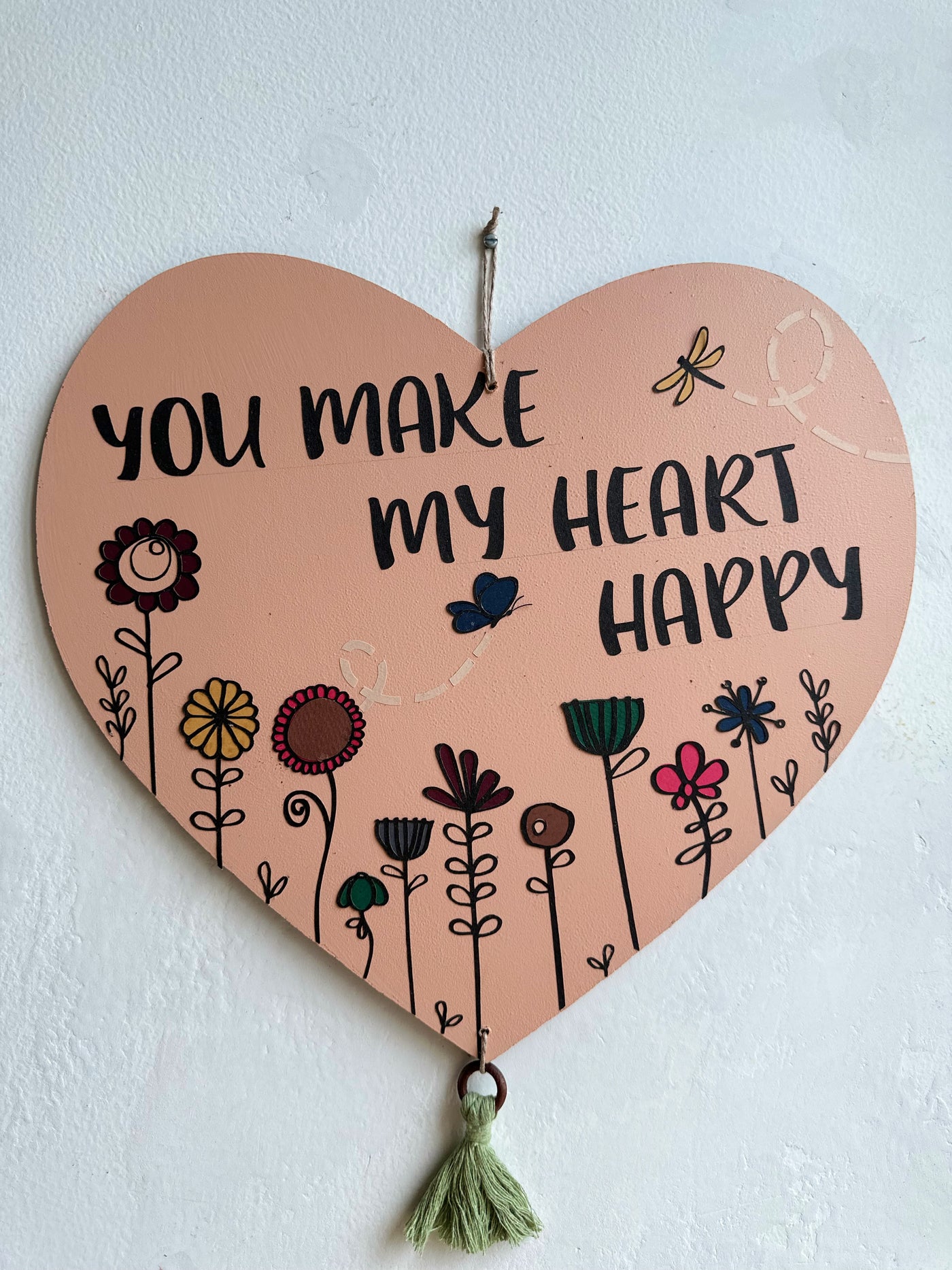 You make my heart happy - Enchanted Heart Wall Art