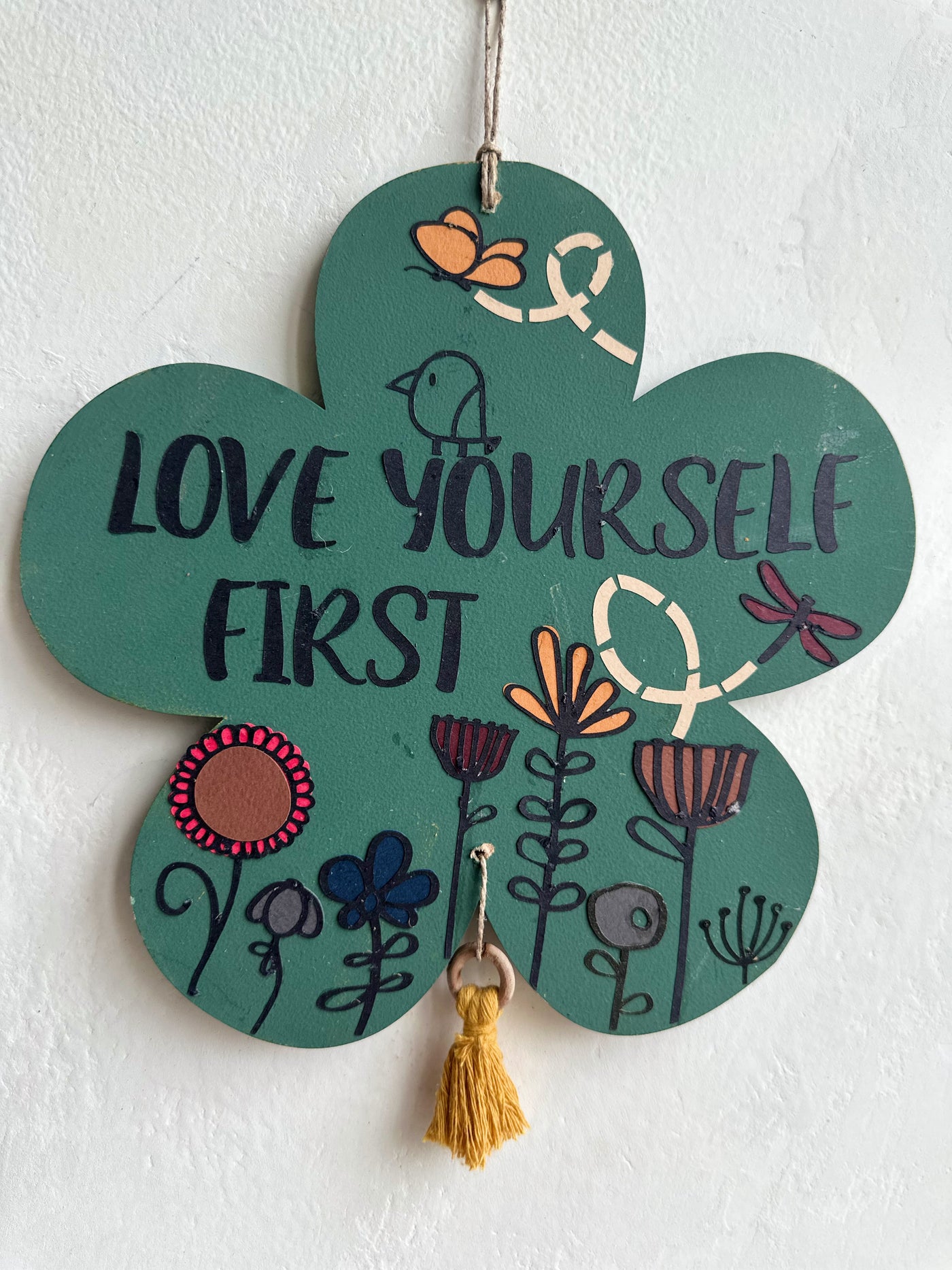 Love yourself First - Enchanted Flower Wall Art