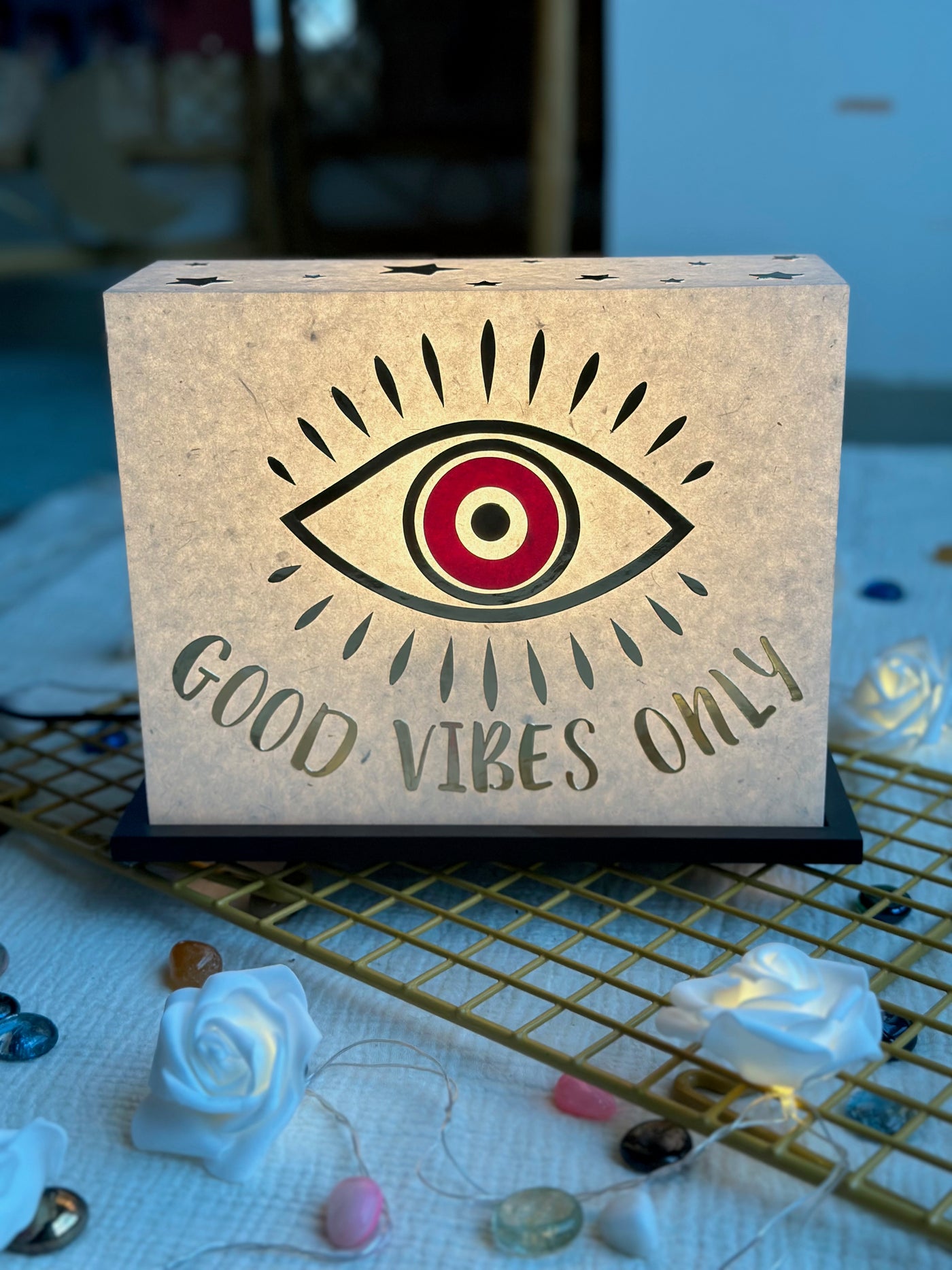 Good Vibes Rectangular Lamp