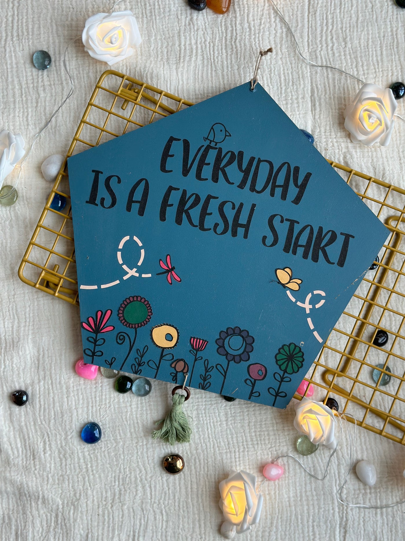 Everyday is a fresh start - Enchanted Pentagon Wall Art