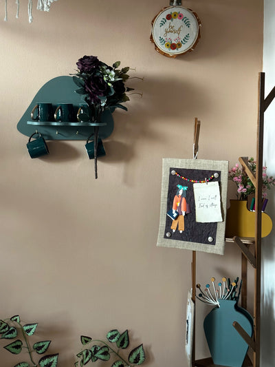 Silver Sage Twisty Triangle Wall Shelf