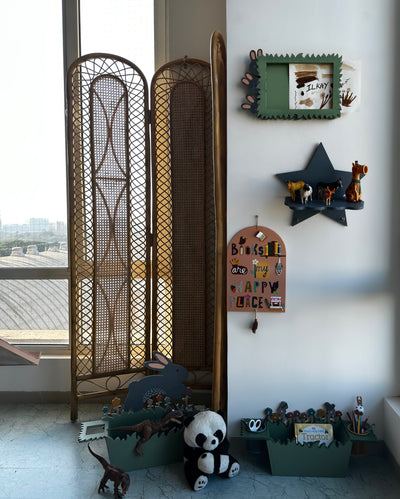 Smoky Gray Twinkle Star Wall Shelf