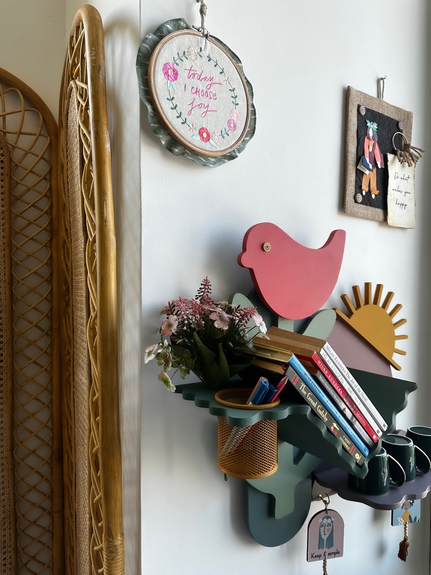 Sun-Kissed Bird Wall Shelf