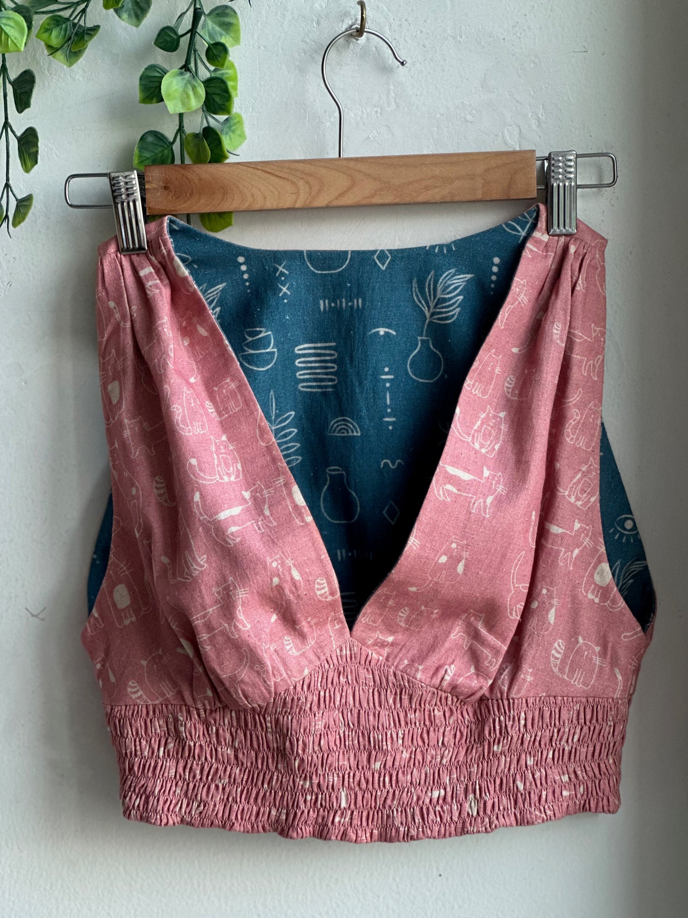 Pink Reversible Plunge Panache Bralette
