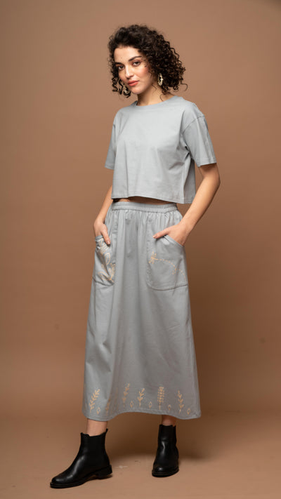 Morning Mist - Soft Gray-Blue Co-ord