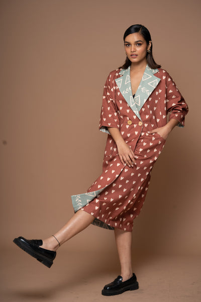 Whispered Hearts Reversible Long Trench Coat