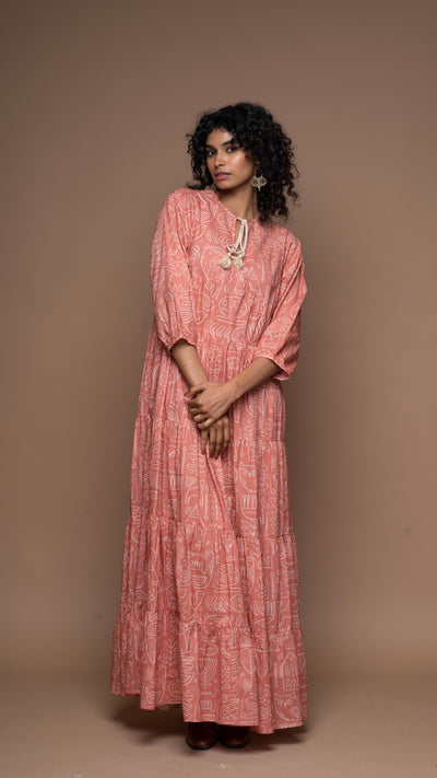 Soulful Swirls Long Maxi Dress in Simply Scandi Pattern