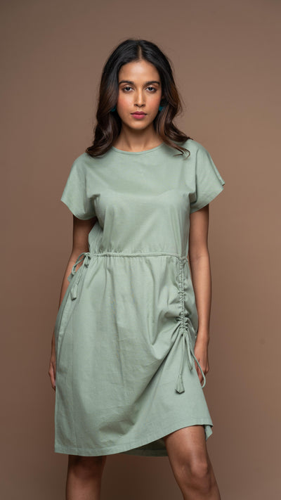 Wings & Strings Jersey Dress - Sage Green