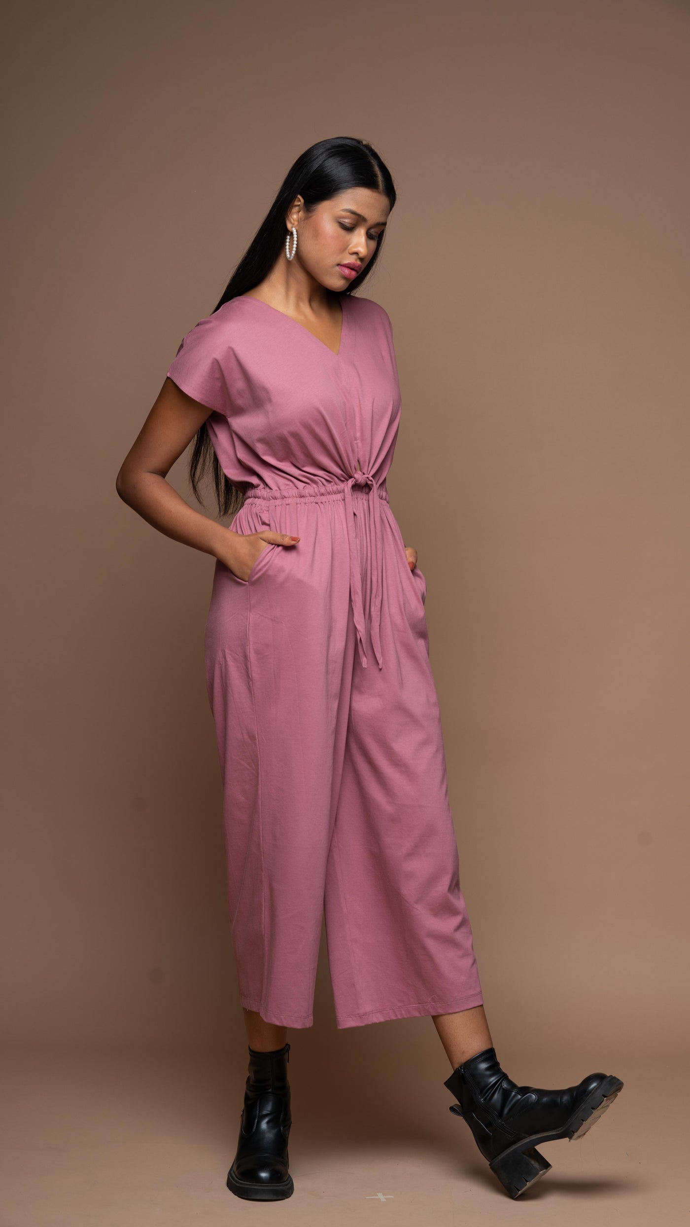 Knot me up Jumpsuit in mauve