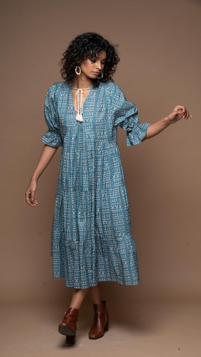 Pure Bliss Midi Maxi Dress in Back to Basics Pattern