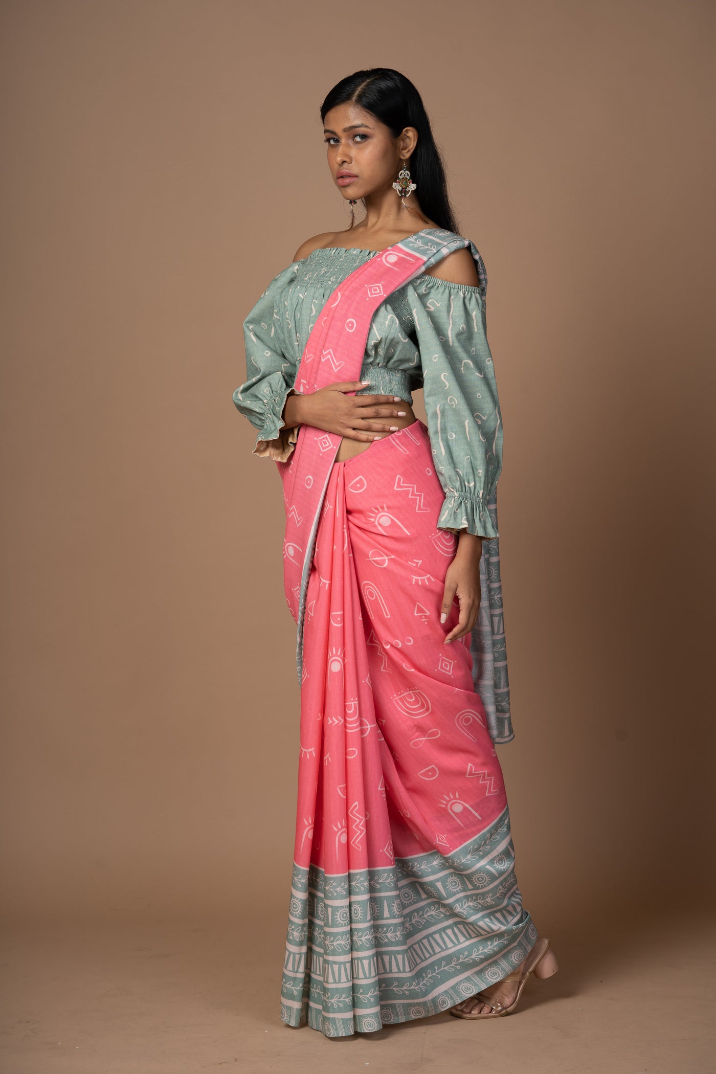 Refreshing Vibes Cotton Sari