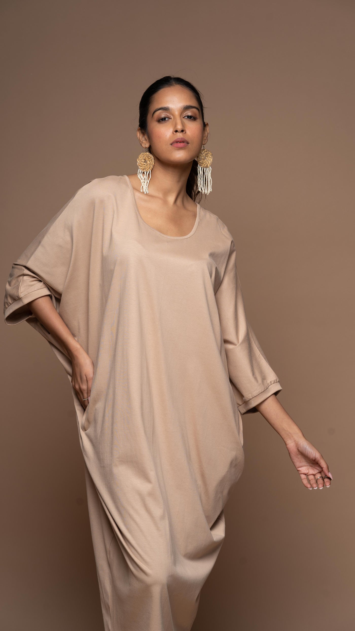 Wings of Style Jersey Dress - Champagne