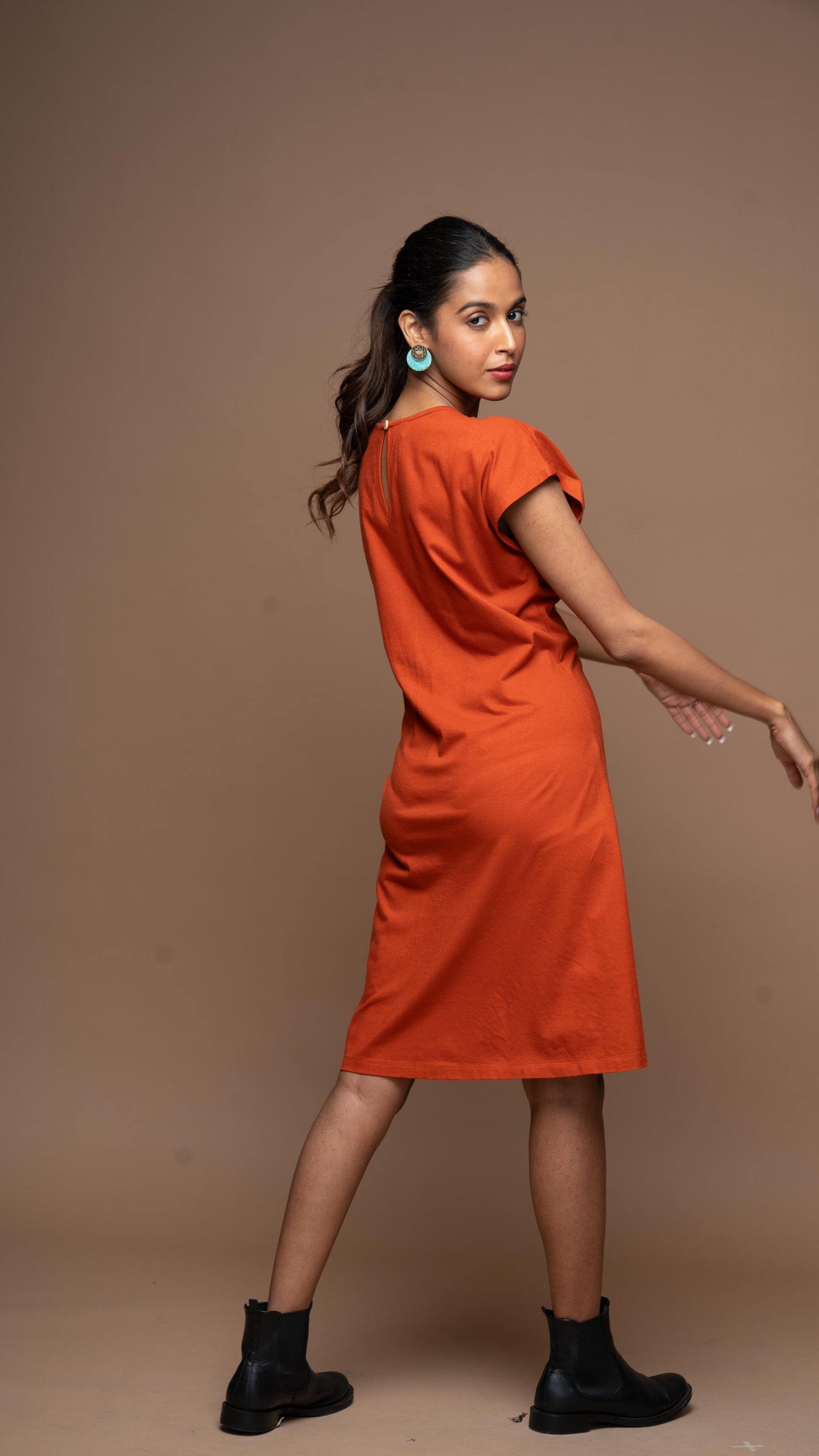 Knot Me Pretty Jersey Dress - Rust