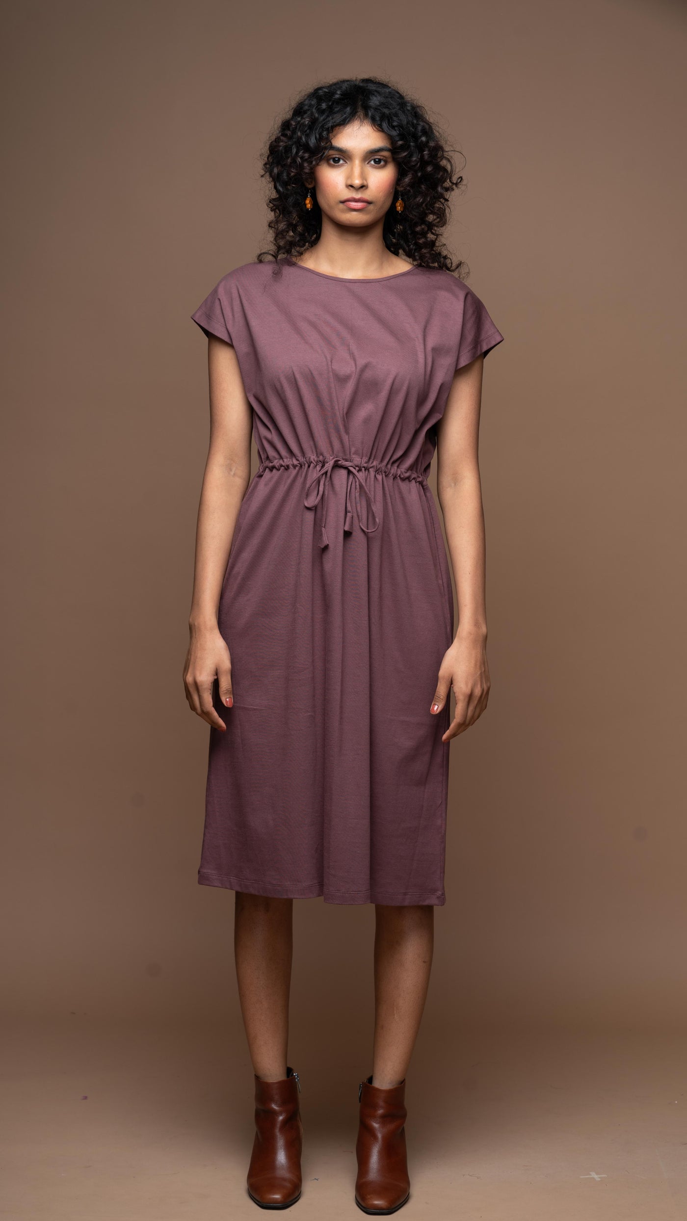 Cinch & go Jersey Dress - Plum