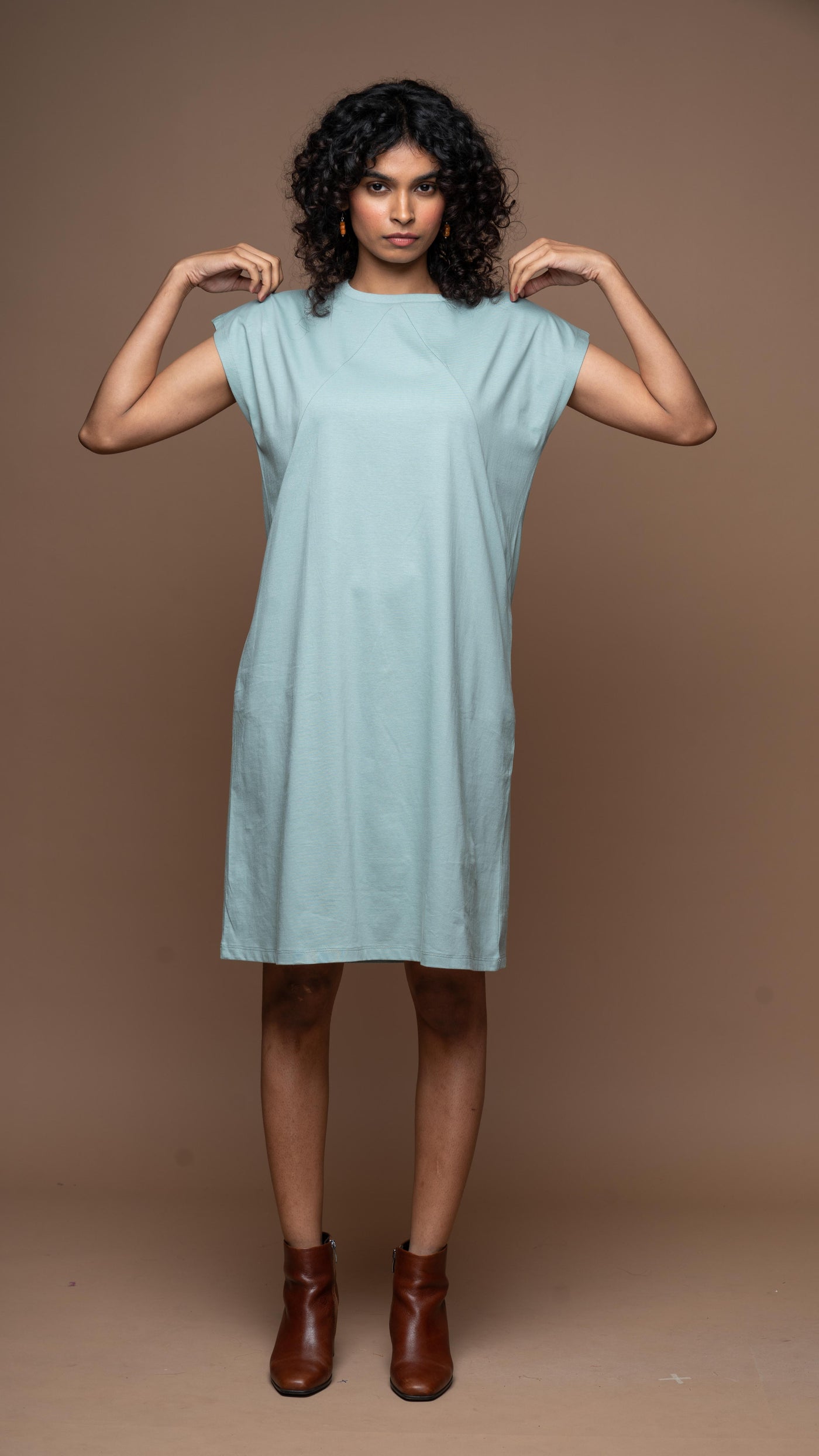 Tri-Cut Comfort Jersey Dress - Sea Green