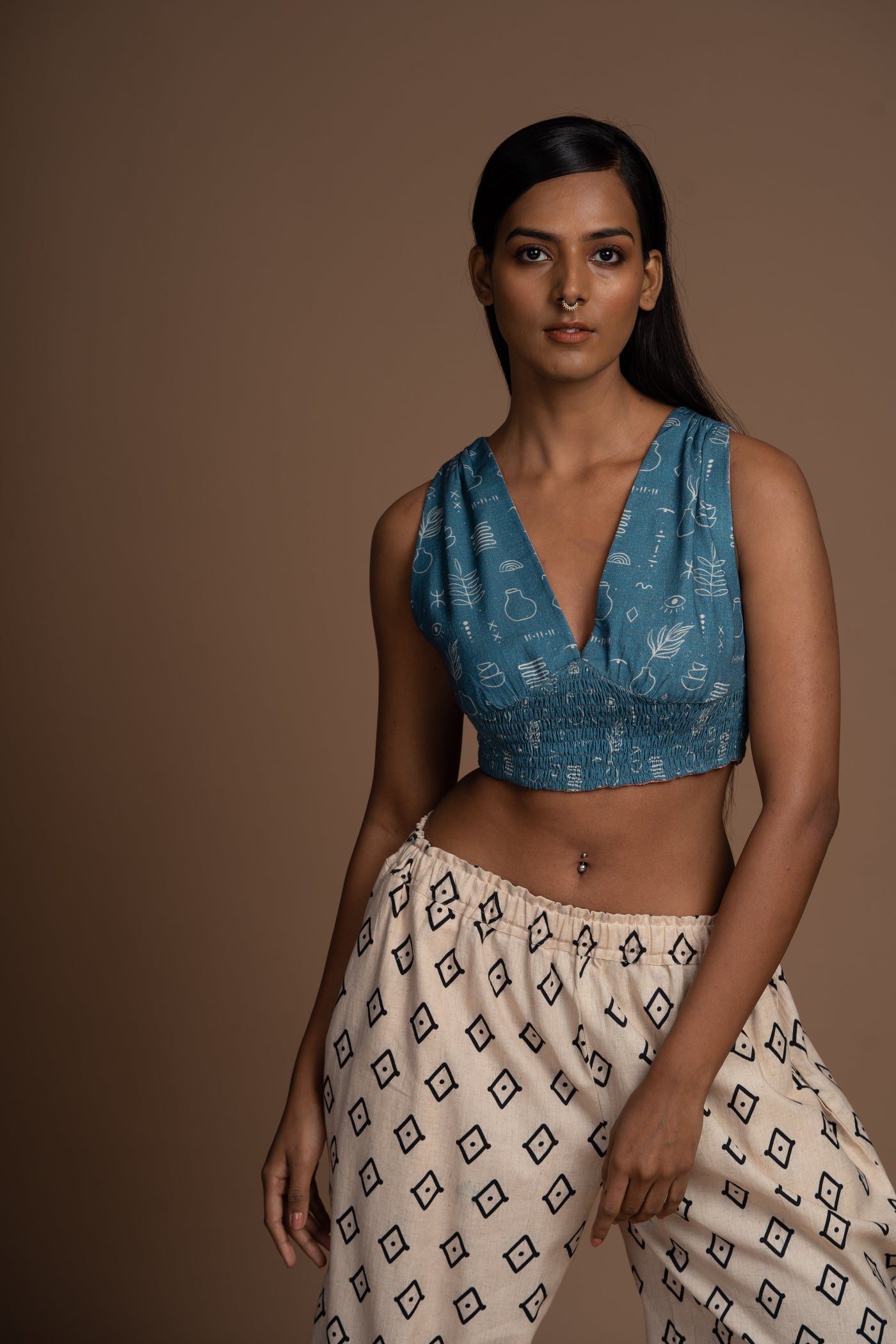Blue Reversible Plunge Panache Bralette