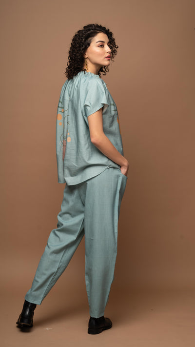 Serene Blue Peaceful Pause: Co-ord Pants Set