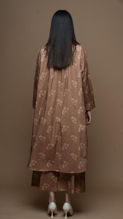 Brown Muse Co-ord Kurta Set in Aroma Everywhere Pattern