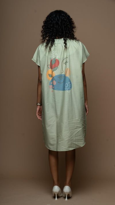 Soft Mint Radiant Beauty Shirt Dress