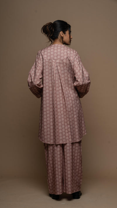 Pale Mauve Inaaya Co-ord Kurta Set in Jump with joy Pattern