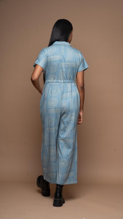 Collarista Jumpsuit in Embrace Me Pattern