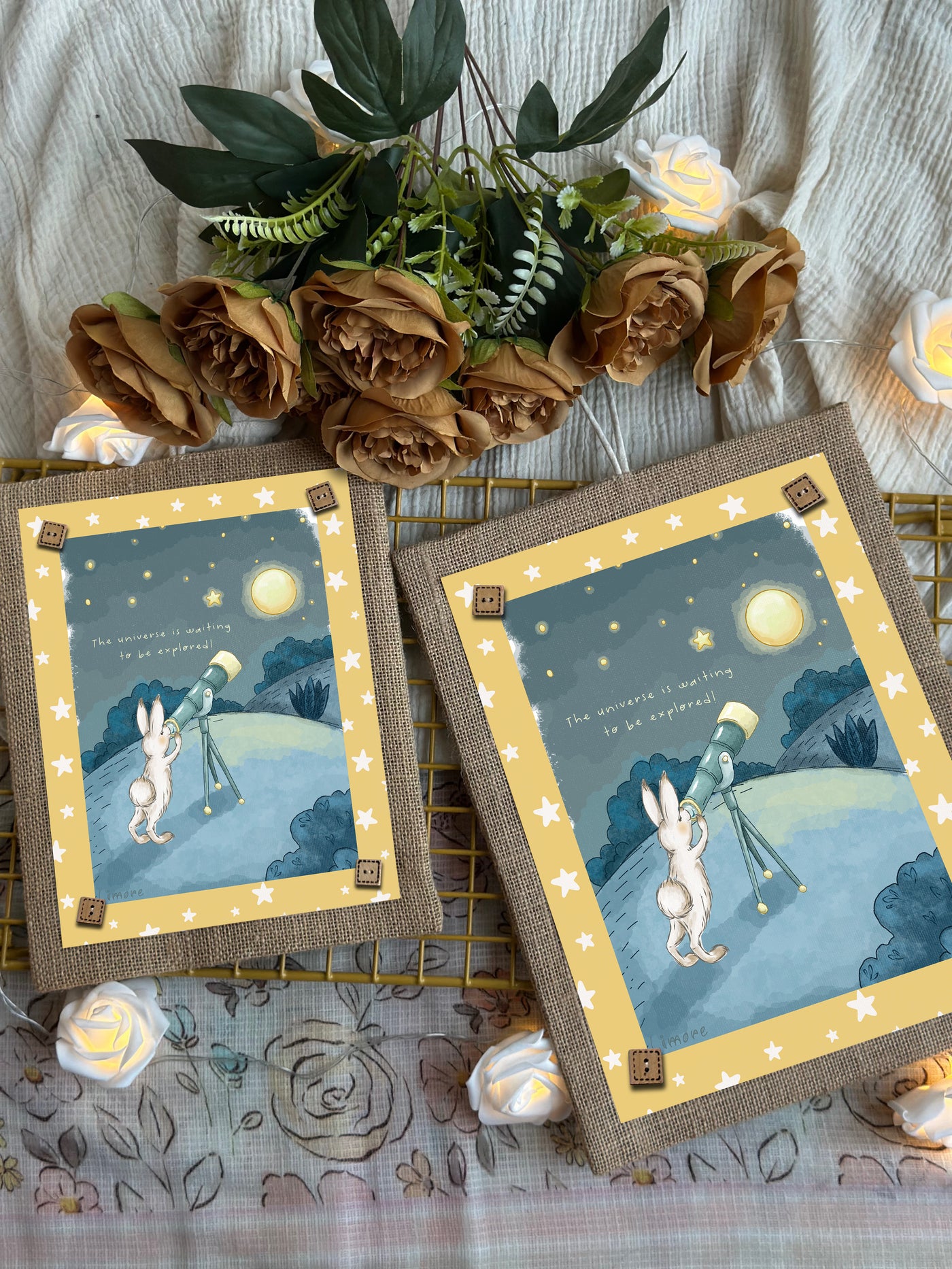 Little Astronomer Bunny Wall Art