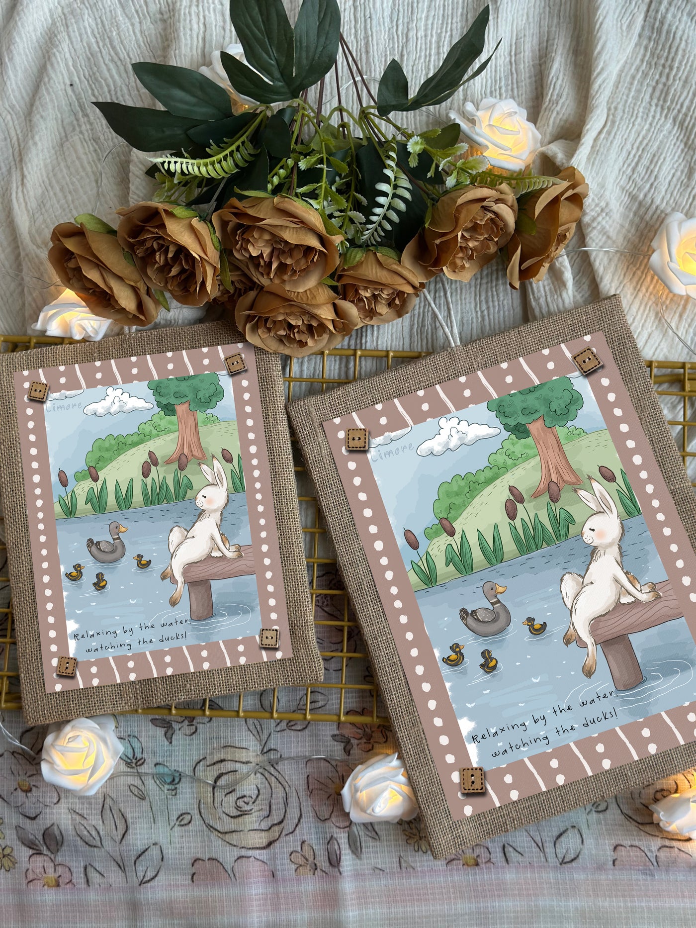 Bunny by the Pond Wall Art