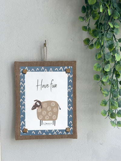 Happy Sheep Boho Wall Art