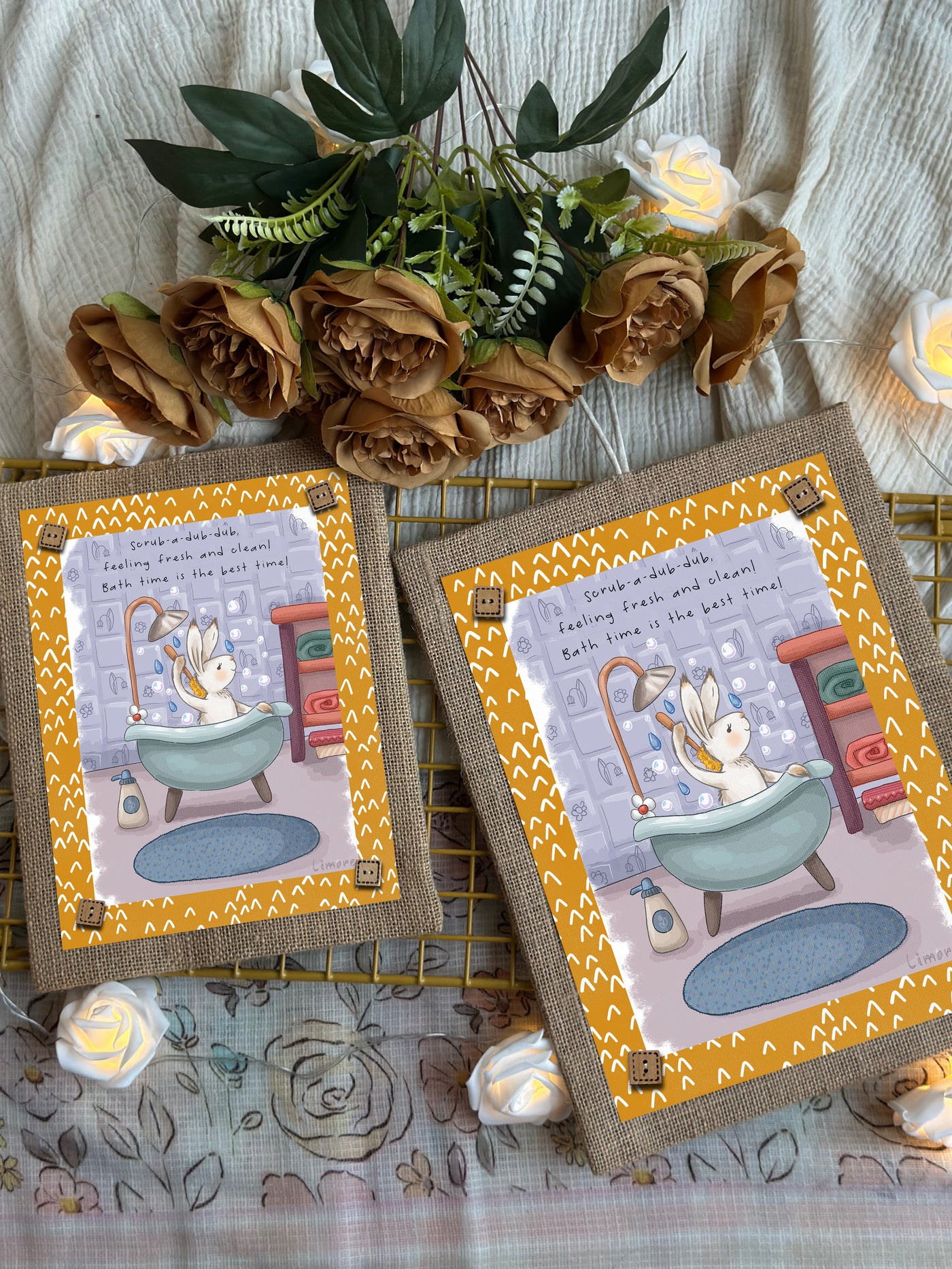 Bunny’s Bath Time Wall Art