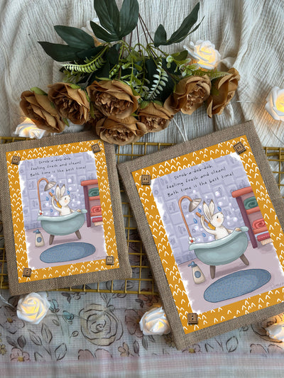 Bunny’s Bath Time Wall Art